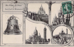 CPA - PARIS - Mes Pensées - Sacré Coeur De Montmartre - Multi Vues - Monuments