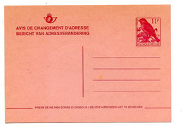 Belgique,avis De Changement D'adresse - Avis Changement Adresse