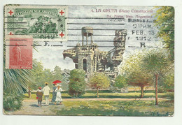 LA GRUTA ( PLAZA CONSTITUCION ) BUENOS AIRES - REP. ARGENTINA CON F.BOLLO CROCE ROSSA ILLUSTRATA  VIAGGIATA  FP - Argentinien