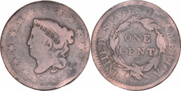 Etats-Unis - 1839 ? - One Cent - Coronet Head - 07-043 - 1816-1839: Coronet Head (Testa Coronata