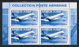 BLOC De 2006 De 4 Timbres** Gommés Avec Marges Illustrées "4 X 3,00 € - AIRBUS A380 " Et Date 24 . 04 . 06 - Luftpost