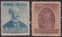 1957-462 CUBA REPUBLICA 1957 MH JUAN FRANCISCO STEEGERS FACTILOSCOPY POLICE  LIGERAS MANCHAS. - Ungebraucht