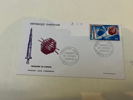 (2 G 56) Asterix - With Gabon 30f Asterix Satellite Stamp (FDC - 1966) SCARCE FDC - Afrika