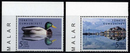 Türkiye 2022 Mi 4686-4687 MNH Reflections: Mallard Duck, View Along Bosphorus, Bird, Coastal Area, Left Top Corner - Ungebraucht