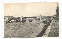 Cp , 93,  SAINT DENIS, Le Pont De L'île , Bateaux ,péniches ,écrite - Saint Denis