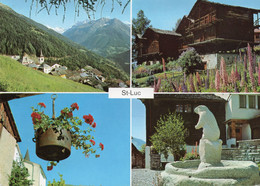 SUISSE,SCHWEIZ,SVIZZERA,HELVETIA,SWITZERLAND ,VALAIS,VAL D'ANNIVIERS,SAINT LUC,STATUE - Saint-Luc