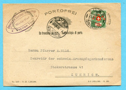 Postkarte Töss 1928 .- Absender: Freiwillige Und Einwohner-Armenpflege Winterthur Nr. 895 - Franquicia