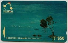 Solomon Islands  SI$50  03SIE  "  Canoe Paddling - Sikaiana  ( Wiihout Logo ) " - Isole Salomon