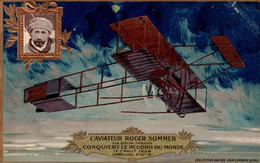 N°107 P -cpa Série Expériences D'avion -l'aviateur Roger Sommer- - Airmen, Fliers