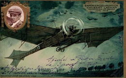 N°109 P -cpa Série Expériences D'avion -Hubert Latham- - Airmen, Fliers