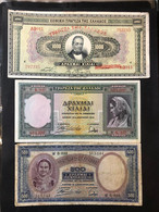 Grecia  Greece  6 Banconote Da 500 A 25000 Drachmai  1926 194 Lotto 4103 - Grecia
