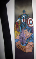 Capitan America Cravatta  Dipinta A Mano Seta 100% New - Cravatte