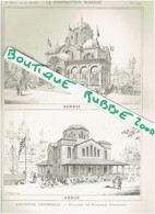 EXPOSITION UNIVERSELLE DE PARIS 1899 SERBIE GRECE DESSIN PAVILLON DES PUISSANCES ETRANGERES - Parijs