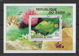 Zaire 1980 Fische Block 38 Gestempelt - Usados