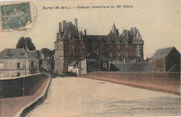 DURTAL. -  Château Historique Du Xvè Siècle. Carte Toilée RARE - Durtal