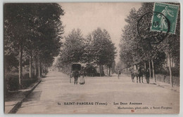 CP France - Saint Fargeau - Yonne - Les Deux Avenues - Caléche - Chevaux - Machavoine Photo édit - 1909 - Saint Fargeau