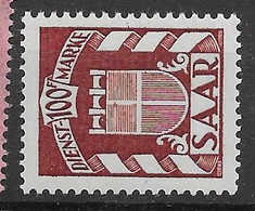 Sarre Mnh ** Official Best Stamp From Set 117 Euros 1949 - Dienstmarken