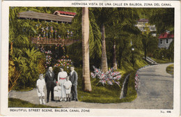 PC PANAMA, STREET SCENE, BALBOA, CANAL ZONE, Vintage Postcard (b42560) - Panama