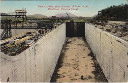 PC PANAMA, MIRAFLORES, PANAMA CANAL, LOWER LOCKS, Vintage Postcard (b42586) - Panama