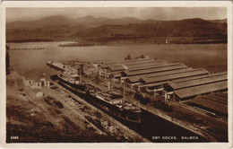 PC PANAMA, DRY DOCKS, BALBOA, Vintage REAL PHOTO Postcard (b42606) - Panama