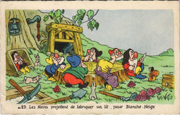 PC DISNEY, SNOW WHITE, THE SEVEN DWARF, Vintage Postcard (b43732) - Disneyland