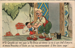 PC DISNEY, PINOCCHIO AND GEPETTO, Vintage Postcard (b43748) - Disneyland