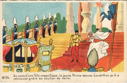 PC DISNEY, CINDERELLA AND PRINCE CHARMING, Vintage Postcard (b43755) - Disneyland