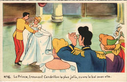 PC DISNEY, CINDERELLA IN THE BALL, Vintage Postcard (b43763) - Disneyland