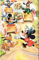 PC DISNEY, DONALD DUCK, MICKEY, MINNIE, GOOFY, Vintage Postcard (b43808) - Disneyland