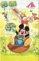 PC DISNEY, DONALD DUCK, MICKEY MOUSE, PLUTO, Vintage Postcard (b43810) - Disneyland