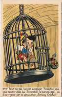 PC DISNEY, PINOCCHIO AND JIMINY CRICKET, Vintage Postcard (b43822) - Disneyland