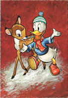 PC DISNEY, DONALD DUCK, BAMBI, Vintage Postcard (b43841) - Disneyland