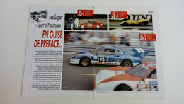 Les Ligier Sport Et Prototypes - Coupure De Presse - Other & Unclassified