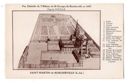 31489-LE-76-Vue Générale De L'Abbaye De St-Georges -de-Boscherville En 1383 D'après DEVILLE-SAINT-MARTIN-de-BOSCHERVILLE - Saint-Martin-de-Boscherville