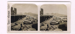Napoli Naples Foto Stereoscopica Fine 800 Originale   17 X 8,5 Cm Il Porto Di S. Lucia E Il Vesuvio  Nimata - Napoli (Naples)