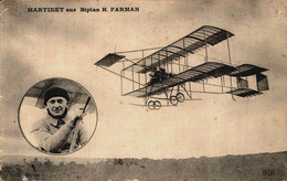 N°134 P -cpa Martinet Sur Biplan H Farman - Airmen, Fliers