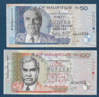 MAURICE - 2 Billets - Mauritius