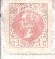 PROEF FISCH 1864 1CT ROOD ONGETAND - Proofs & Reprints