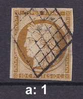 Frankreich 1, Gestempelt;  #V447a - 1849-1850 Ceres