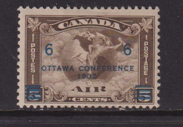 CANADA - 1932  Air Ottawa Conference 6c On 5c Hinged Mint - Aéreo