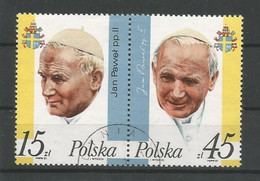 Poland 1987 Pope John Paul II Pair  Y.T. 2909/2910 (0) - Gebraucht