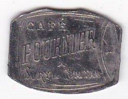 42. Loire. Café Fournier à Sury Le Comtal. Bon Pour 12 Centimes 1/2, En Zinc Nickelé. - Monetari / Di Necessità