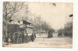 Cp, Automobiles, Station Des AUTOBUS, 75 , TOUT PARIS à La Porte MAILLOT, Voyagée 1908 - Bus & Autocars