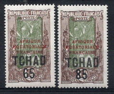 TCHAD Timbres-poste N°45* & 46* Neufs Charnières TB Cote 4€00 - Ungebraucht