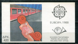 GRIECHENLAND MH 8 Mnh - Europa-Union CEPT 1988 - GREECE / GRÈCE - Markenheftchen