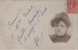 CPA - Carte Photo - Portrait - Souvenir De Mme Cochet Famille Constantin De Passage à St Loup - Fotografia