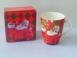 Limited Edition !  COCA-COLA CHRISTMAS COFFEE MUG JOLLY SANTA CLAUS WITH BOX - Mugs & Glasses