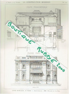 3 PLANS DESSIN 1899 PARIS 18° USINE DE CHOCOLAT FRANCOIS MARQUIS 21 RUE BOINOD ARCHITECTES DUPARD ET LE BAS - Parigi