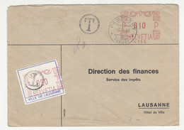 Switzerland Direction Des Finances Reply Letter Cover Posted 1960 ATM Taxed With ATM - Postage Due B220901 - Postage Due