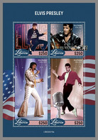 LIBERIA 2022 MNH Elvis Presley M/S - OFFICIAL ISSUE - DHQ2235 - Elvis Presley